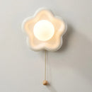 Ceramic flower wall light for children's bedroom