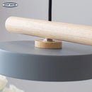 Nordic solid wood chandelier with integrated LED