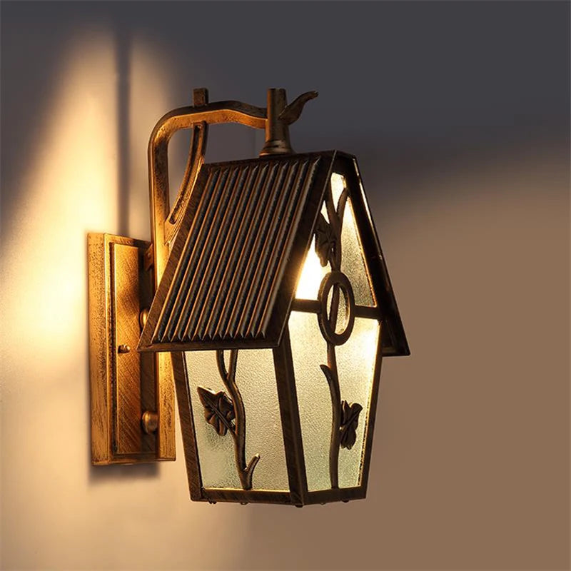 Retro wall lights for balcony and outdoor garden