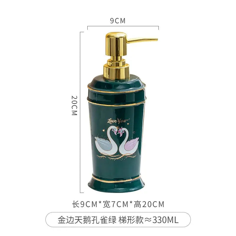 ceramic soap dispenser for shower gel and disinfectant - vue 20 sur 30