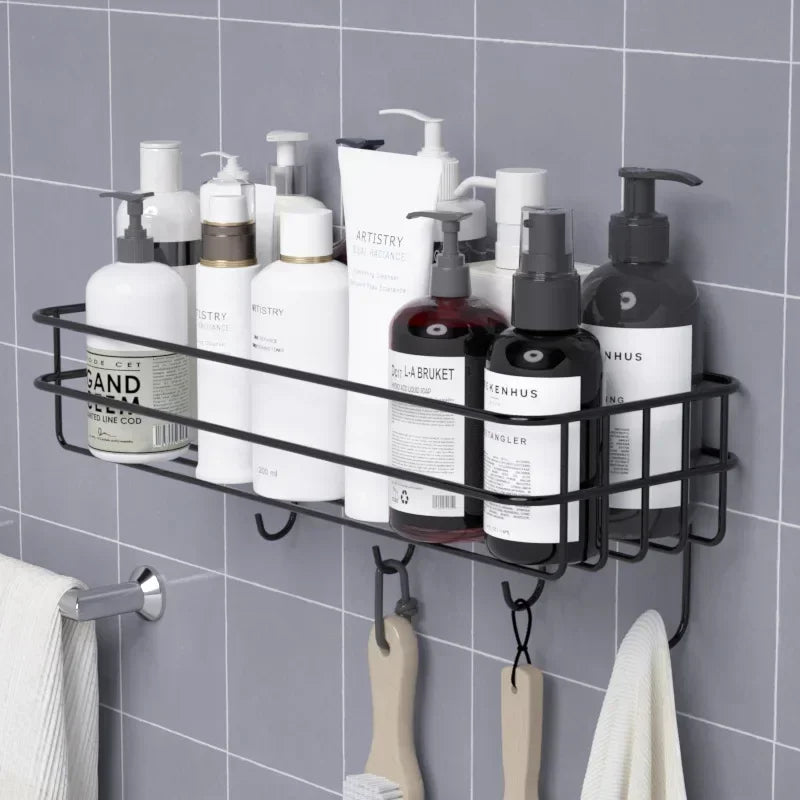 Japanese style wrought iron shelf wall storage rack