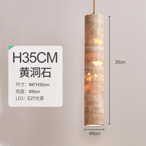 Wabi-sabi stone designer pendant light for a modern atmosphere - vue 13 sur 14