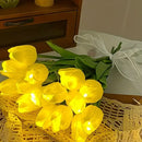 Decorative tulip lamp with artificial flowers for indoors
