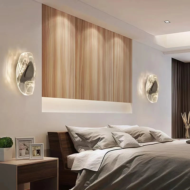 Modern crystal LED wall light for interior decoration