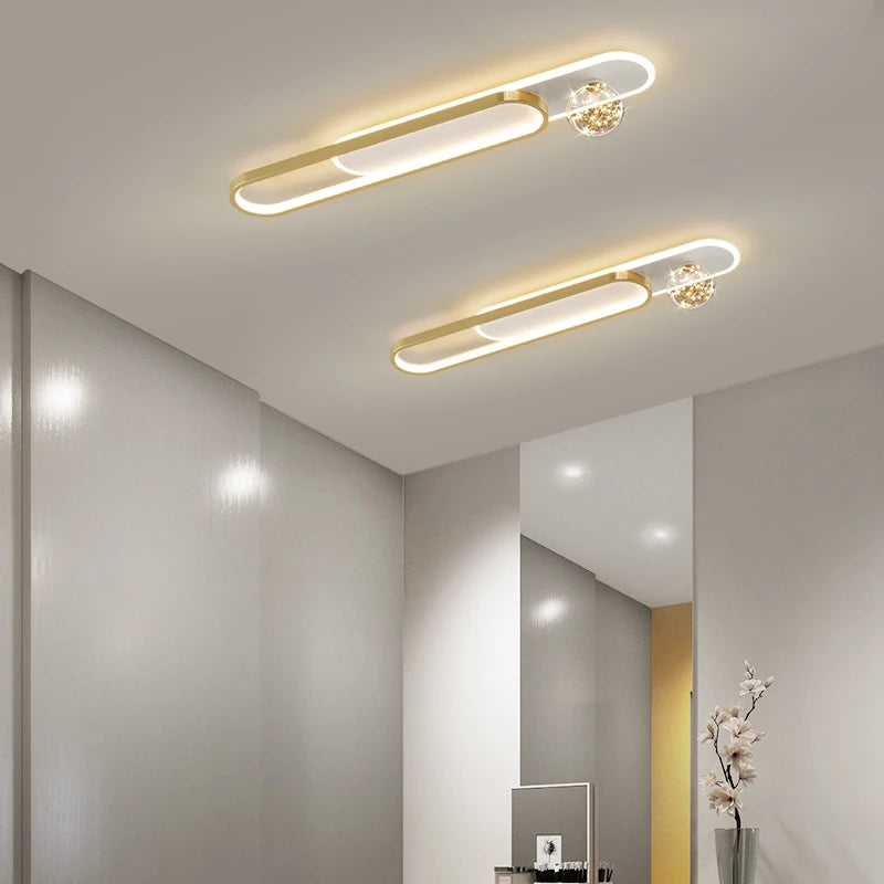 Simple luxury modern starry flush mount chandelier