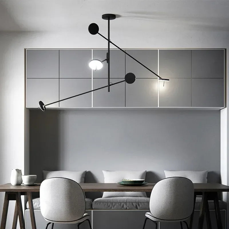 Nordic decorative LED chandelier ideal for restaurant or office - vue 6 sur 14