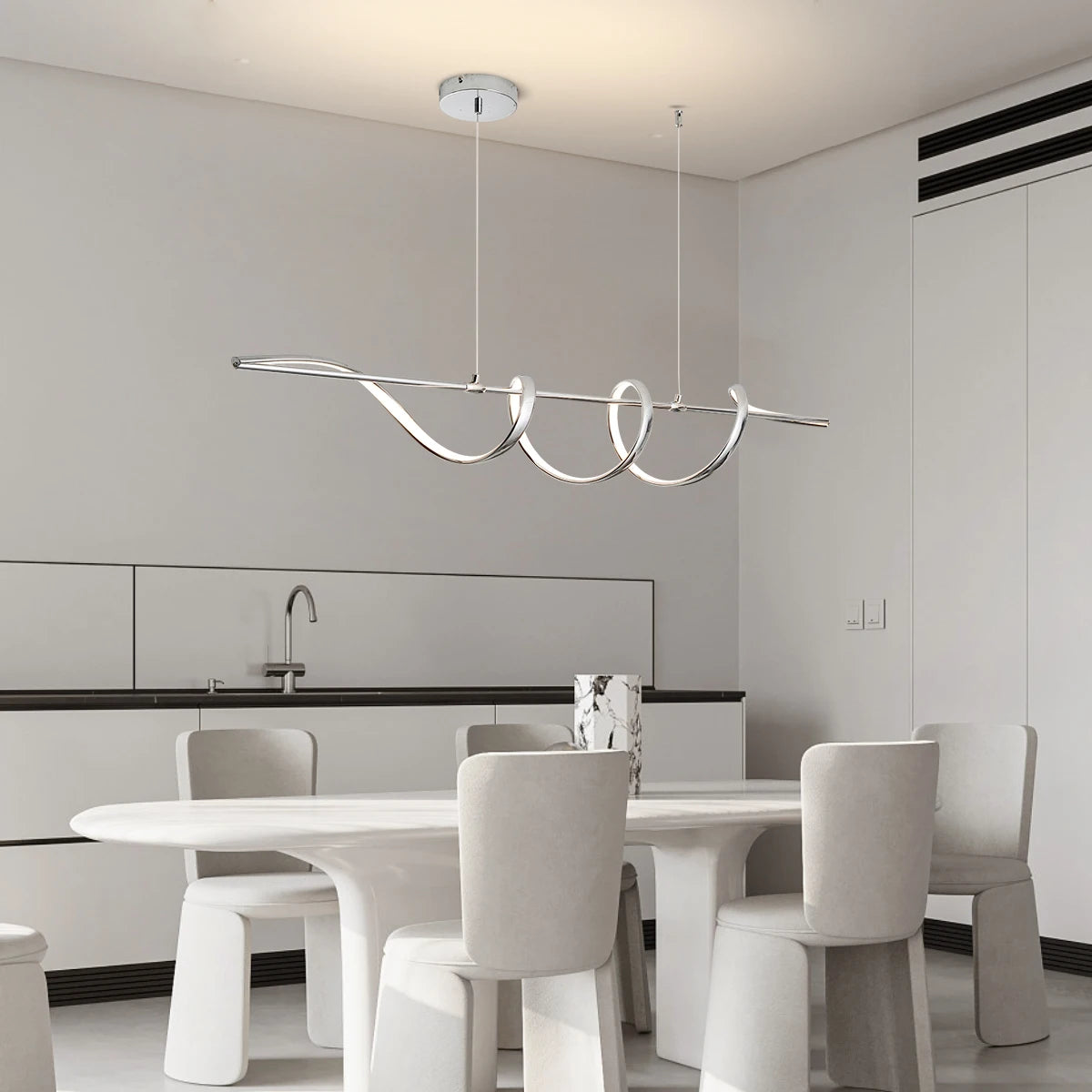 Modern LED pendant light DIY design for interior decoration - vue 4 sur 5