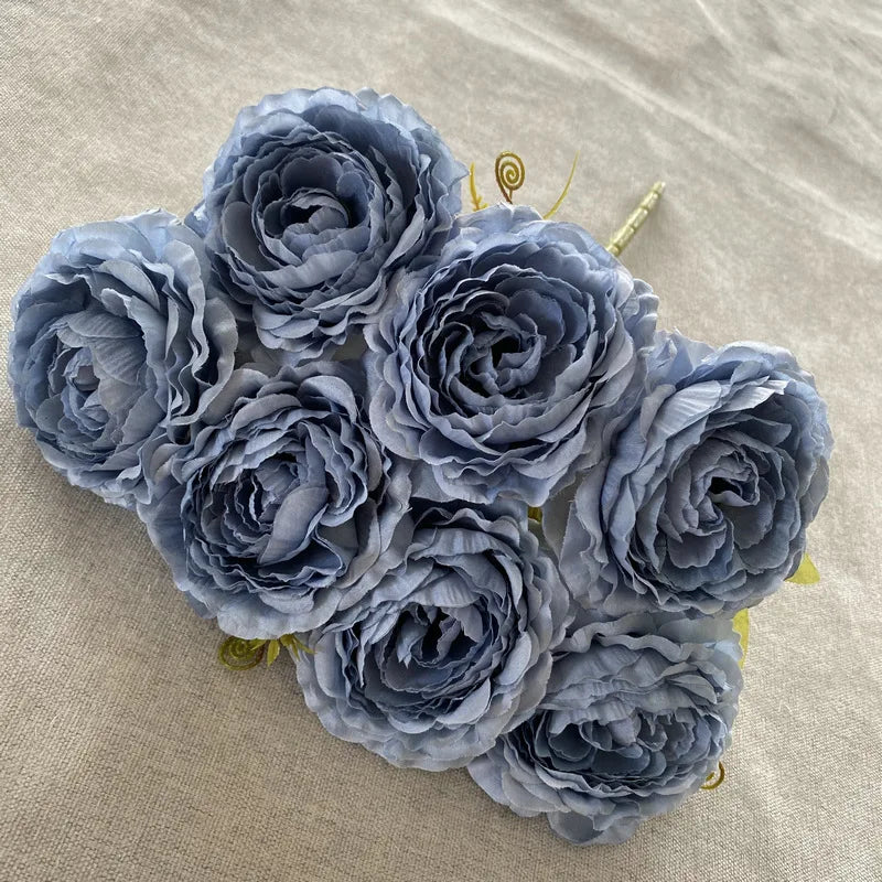 Artificial silk peony bouquet for floral decoration