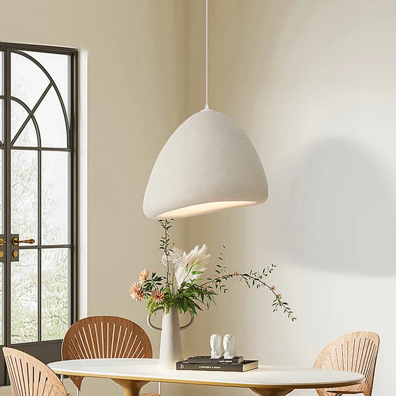 Modern Japanese wabi sabi style LED pendant light for interior decor