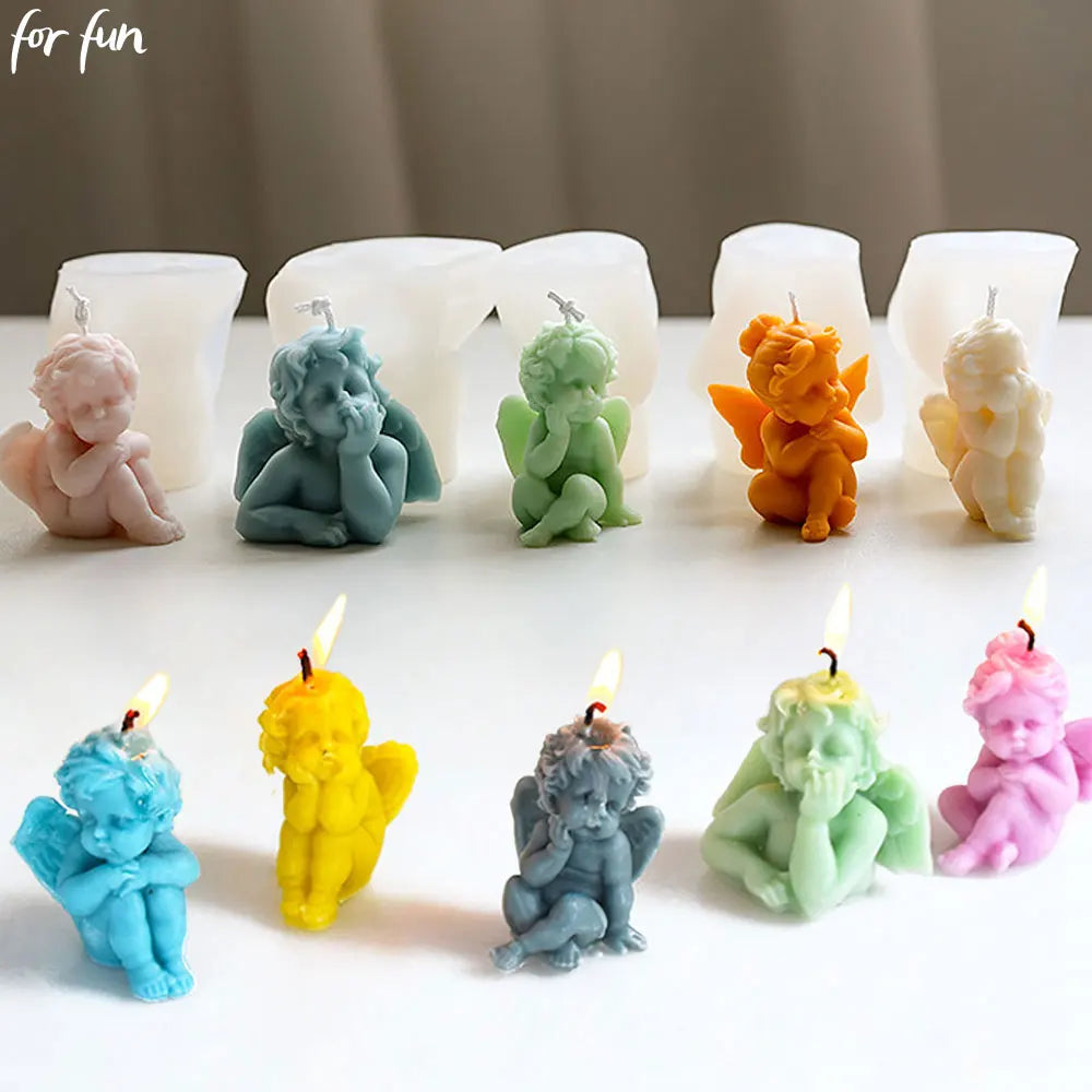 silicone mold for angel scented candles and resin decorations