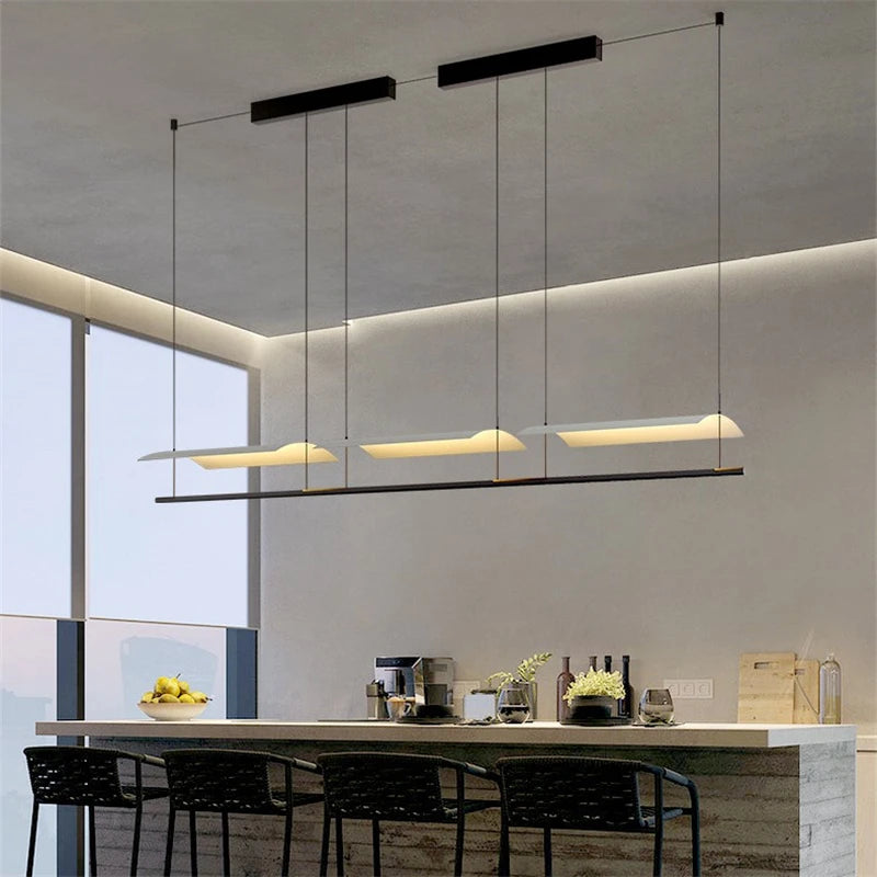 Modern forged iron pendant light minimalist nordic design