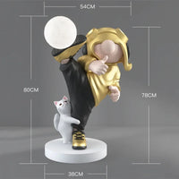 Modern astronaut desk lamp decorative resin sculpture