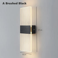 Nordic brushed gold acrylic LED wall light for interior decoration