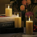 set of 3 flameless LED candles for wedding and party decoration