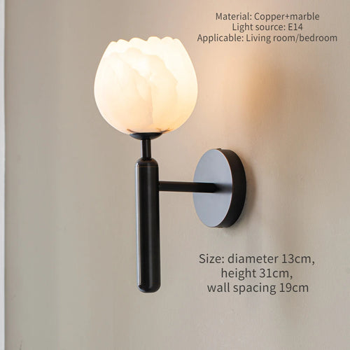 Minimalist luxury natural marble wall light