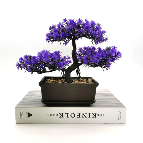 Artificial pine bonsai ornamental tree indoor decoration - vue 5 sur 7