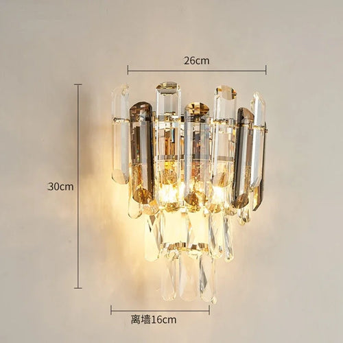 Creative nordic crystal wall light modern decorative indoor design - vue 12 sur 12