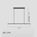Modern minimalist black gold chandelier for interior decoration