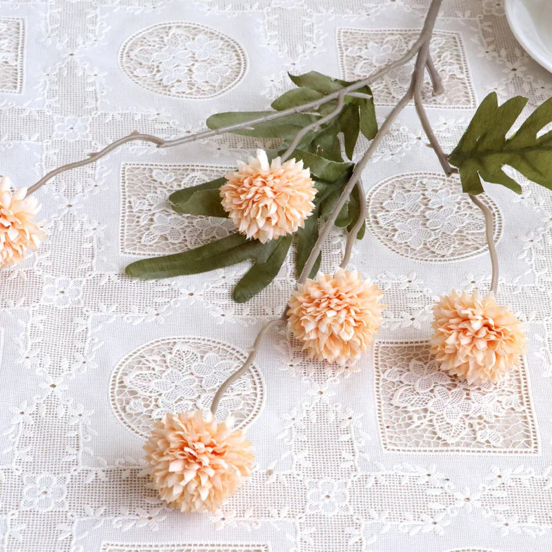 5 heads of dandelion artificial flowers for wedding party decoration