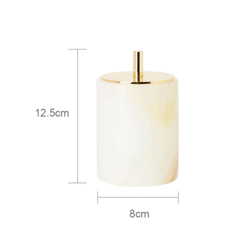luxury natural marble bathroom accessory set - vue 23 sur 23