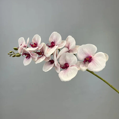 Decorative artificial butterfly orchid flowers in cotton and silicone - vue 11 sur 12