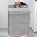 Multifunctional wall-mounted foldable adhesive laundry basket for clothes