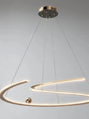 Italian minimalist pendant light with elegant circular LED