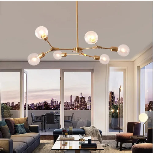 Modern tree-shaped chandelier for interior decoration - vue 4 sur 14