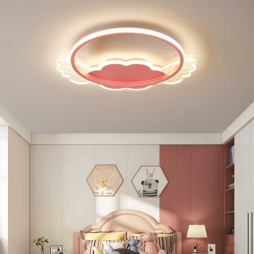 cute cloud ceiling light for princess girl room - vue 5 sur 11