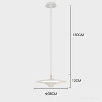 Simple designer flying saucer LED pendant light for indoor use