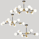 Nordic crystal LED chandelier for modern interior decor