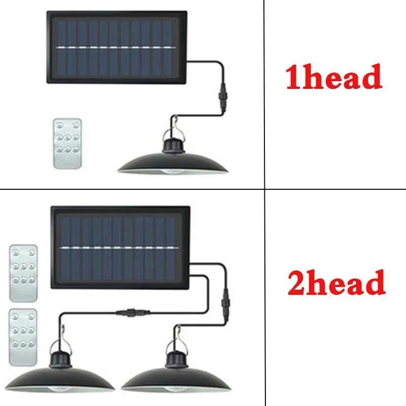 Outdoor solar pendant light waterproof LED lamp with decorative remote control