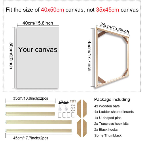Wooden wall frame for canvases and decorative paintings - vue 17 sur 30