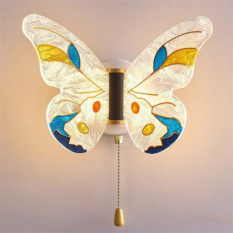 Decorative butterfly wall light nordic design for modern interiors
