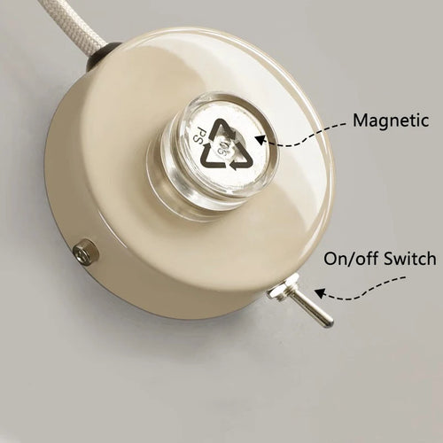Nordic magnetic wall light with switch and adjustable angle - vue 5 sur 8