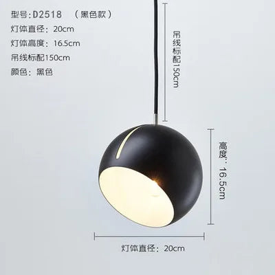 Modern Nordic iron pendant light for interiors