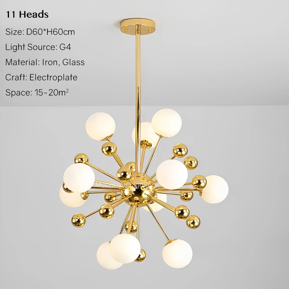 Glass dandelion pendant light for modern interior decoration