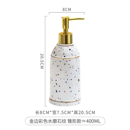 ceramic soap dispenser for shower gel and disinfectant - vue 29 sur 30