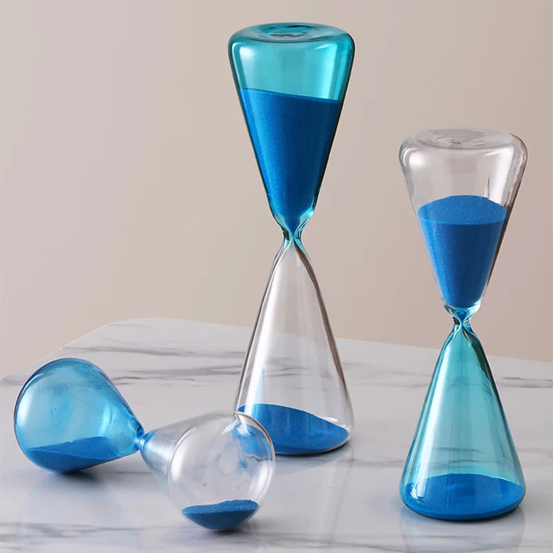 creative glass hourglass decoration for elegant interior