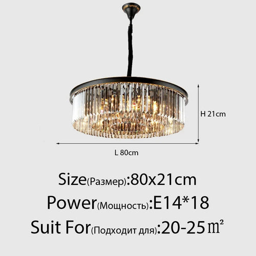 Modern crystal chandelier nordic vintage style for elegant interiors - vue 9 sur 21