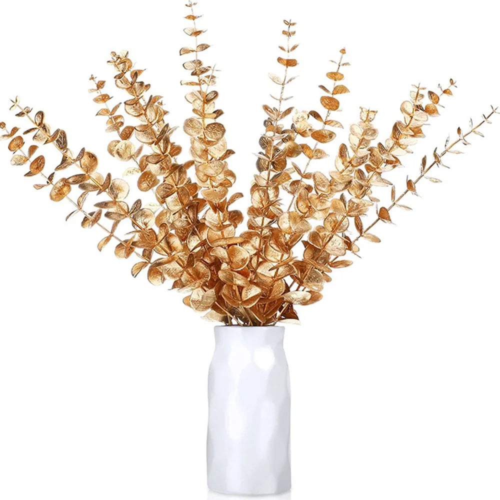 Set of 5 artificial eucalyptus branches for floral decoration