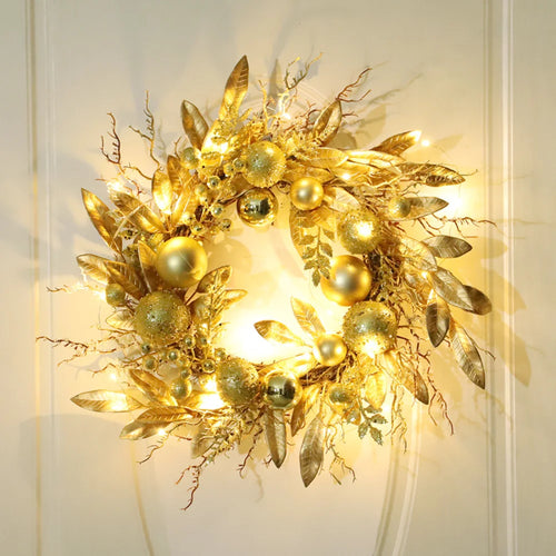 Decorative Christmas wreath for front door hanging new year 2025 - vue 3 sur 6