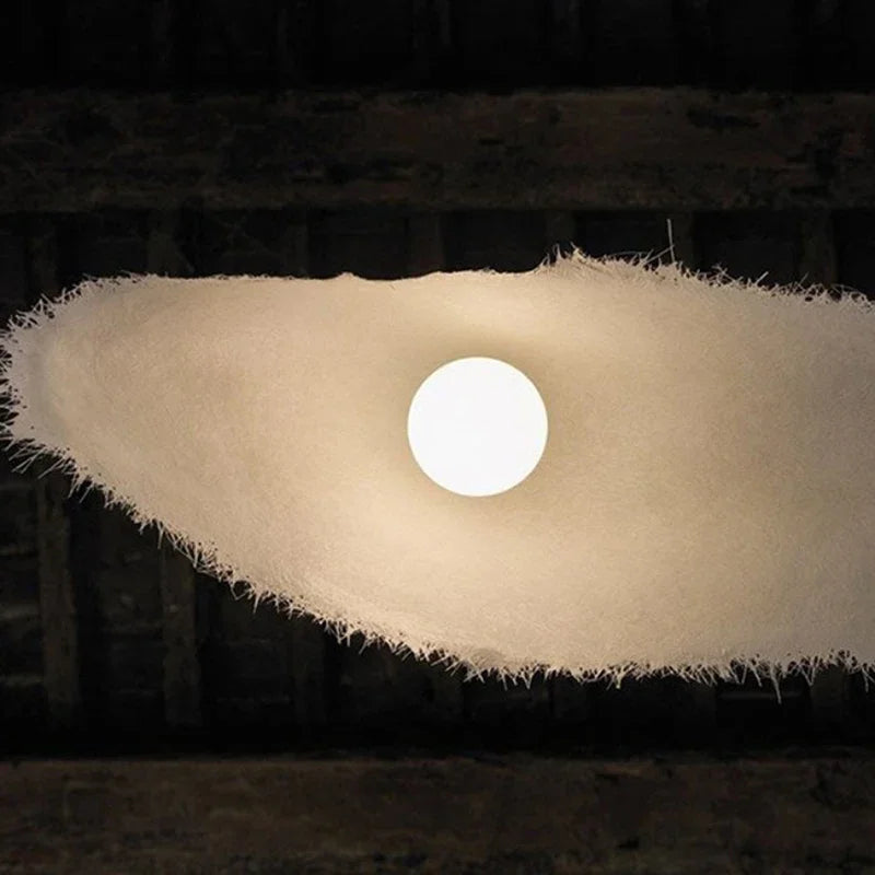 Wabi sabi Scandinavian Japanese pendant light for interior decor - vue 6 sur 8