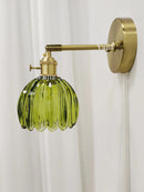 Retro Japanese floral glass wall light modern and chic design