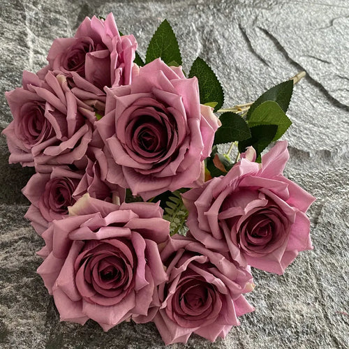 Artificial silk rose for decoration and wedding photography - vue 17 sur 22