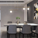 Modern designer chandelier with nordic glass shade for bar or living room