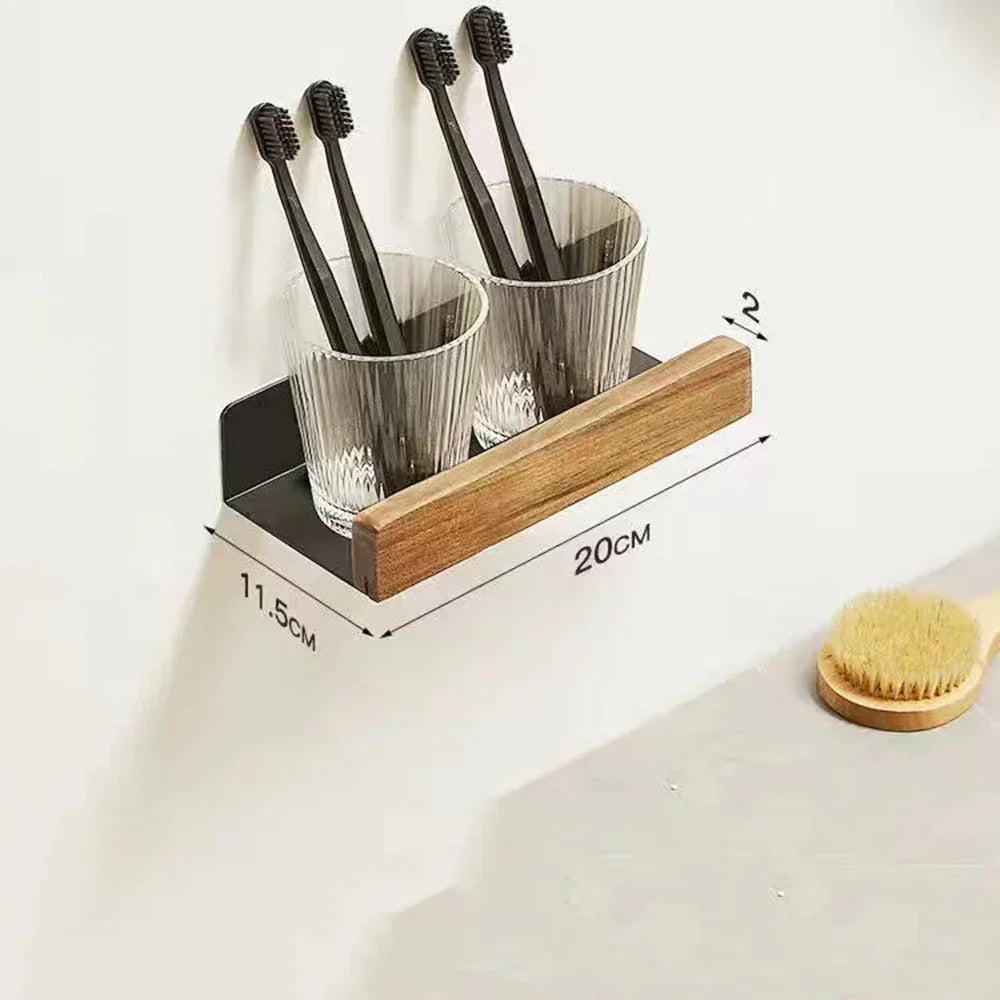 wooden shelf corner bracket without drilling for storage - vue 7 sur 14