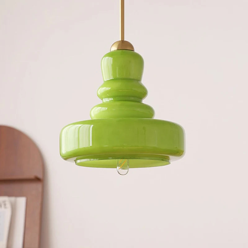 Nordic retro Bauhaus glass gourd pendant light