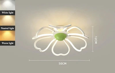 LED floral ceiling light for bedroom and living room - vue 10 sur 10