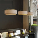 Modern gold round LED lamp with industrial decorative design